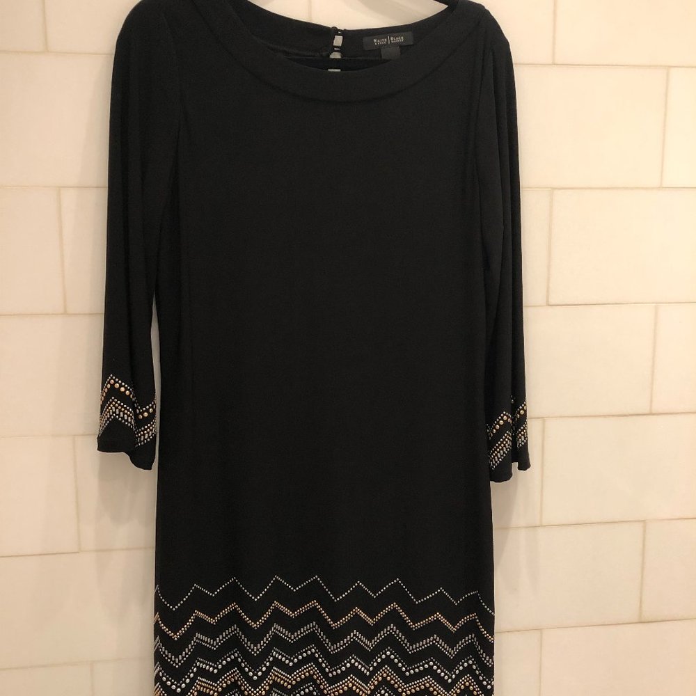 White House Black Market Black Dress with Studs